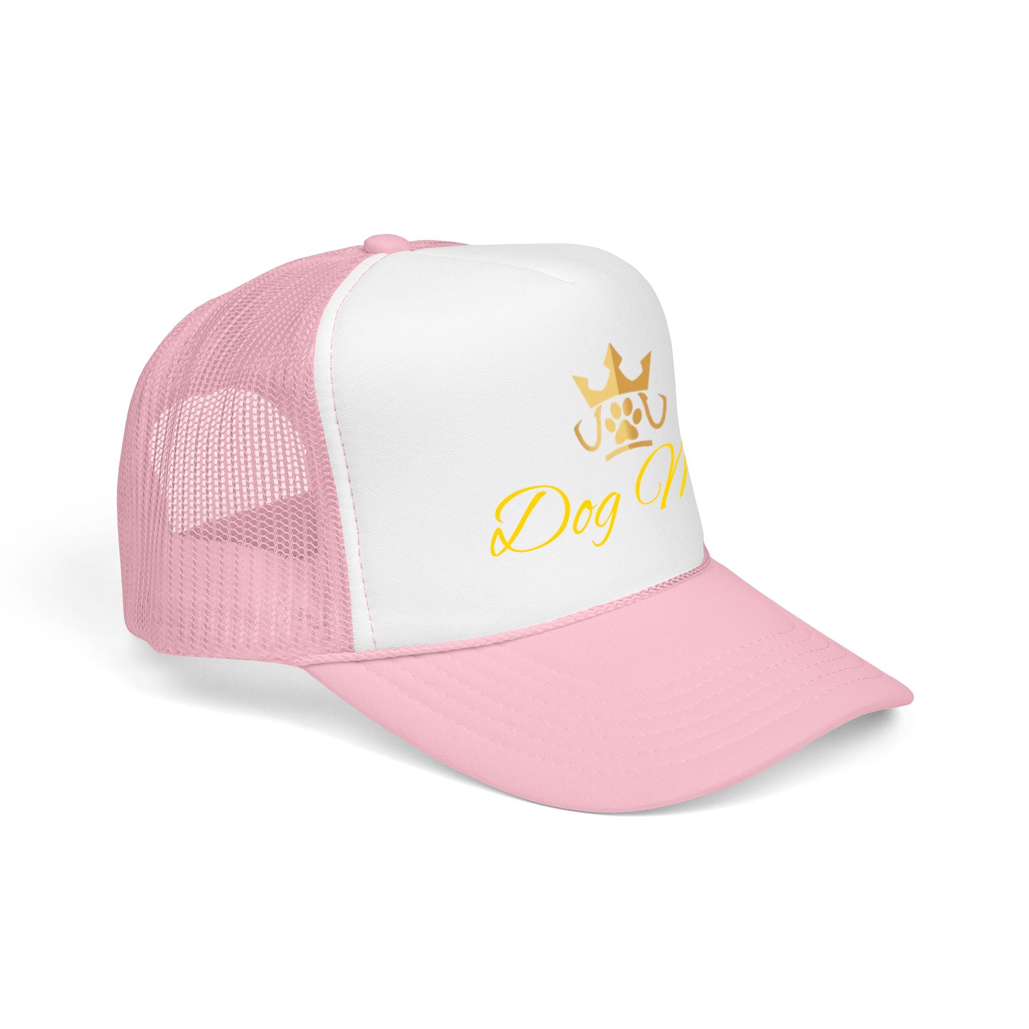 PetVIP Dog Mom Trucker Hat | Gold Crown Paw Design