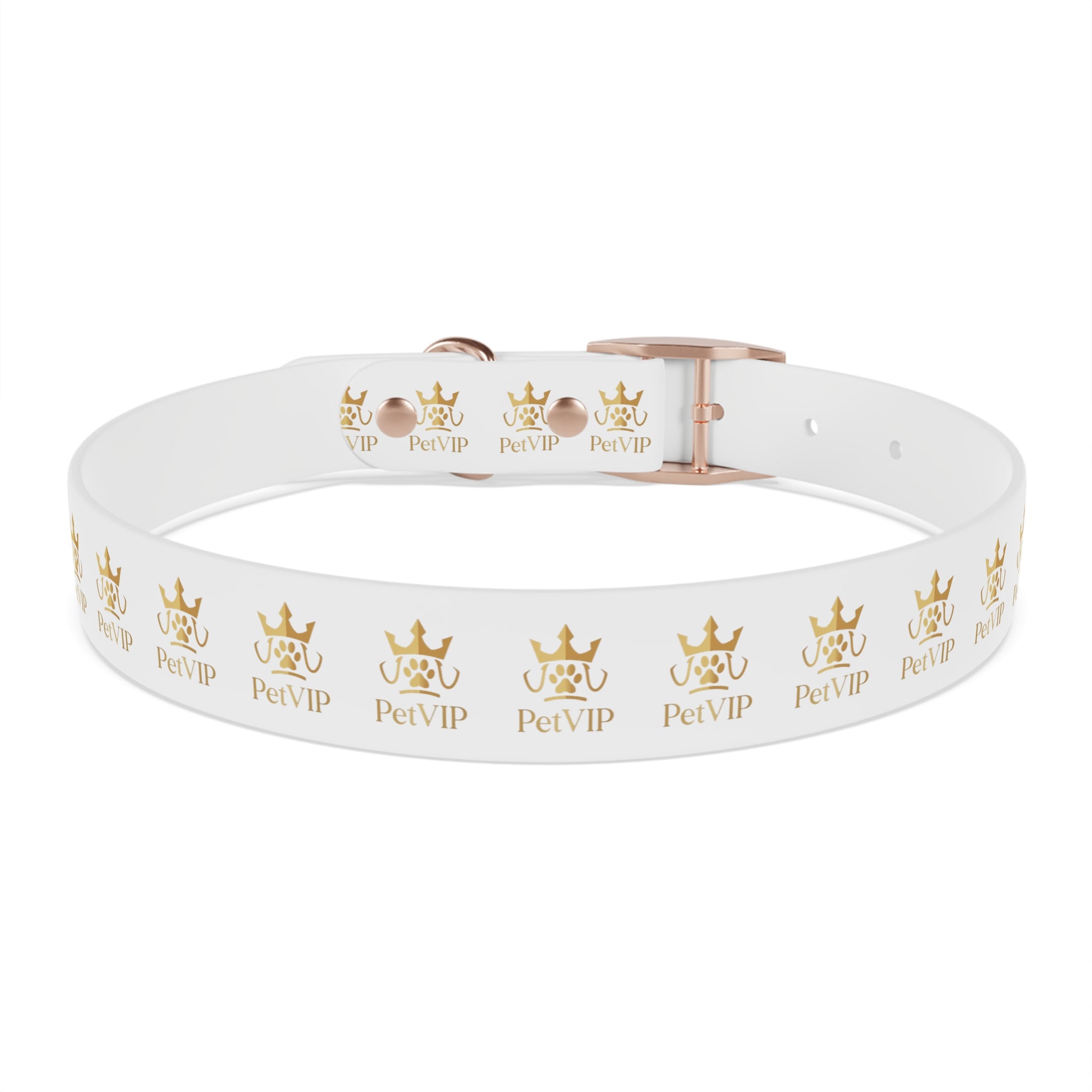 PetVIP Gold Crown Dog Collar | Luxury Monogram Pet Collar