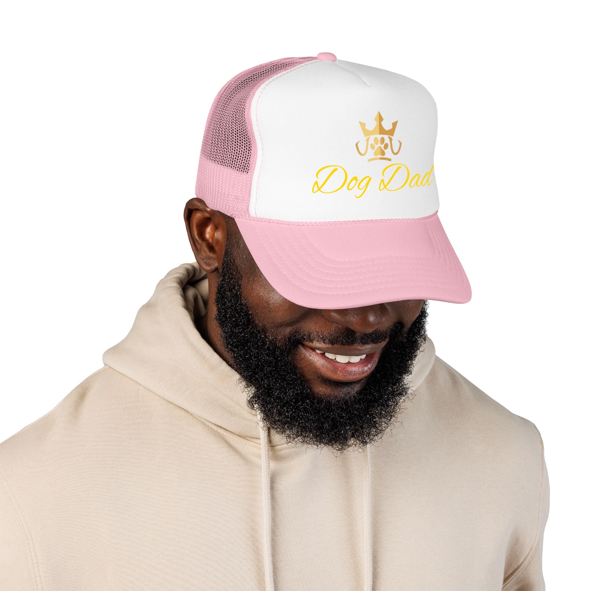PetVIP Dog Dad Trucker Hat | Gold Crown Paw Design