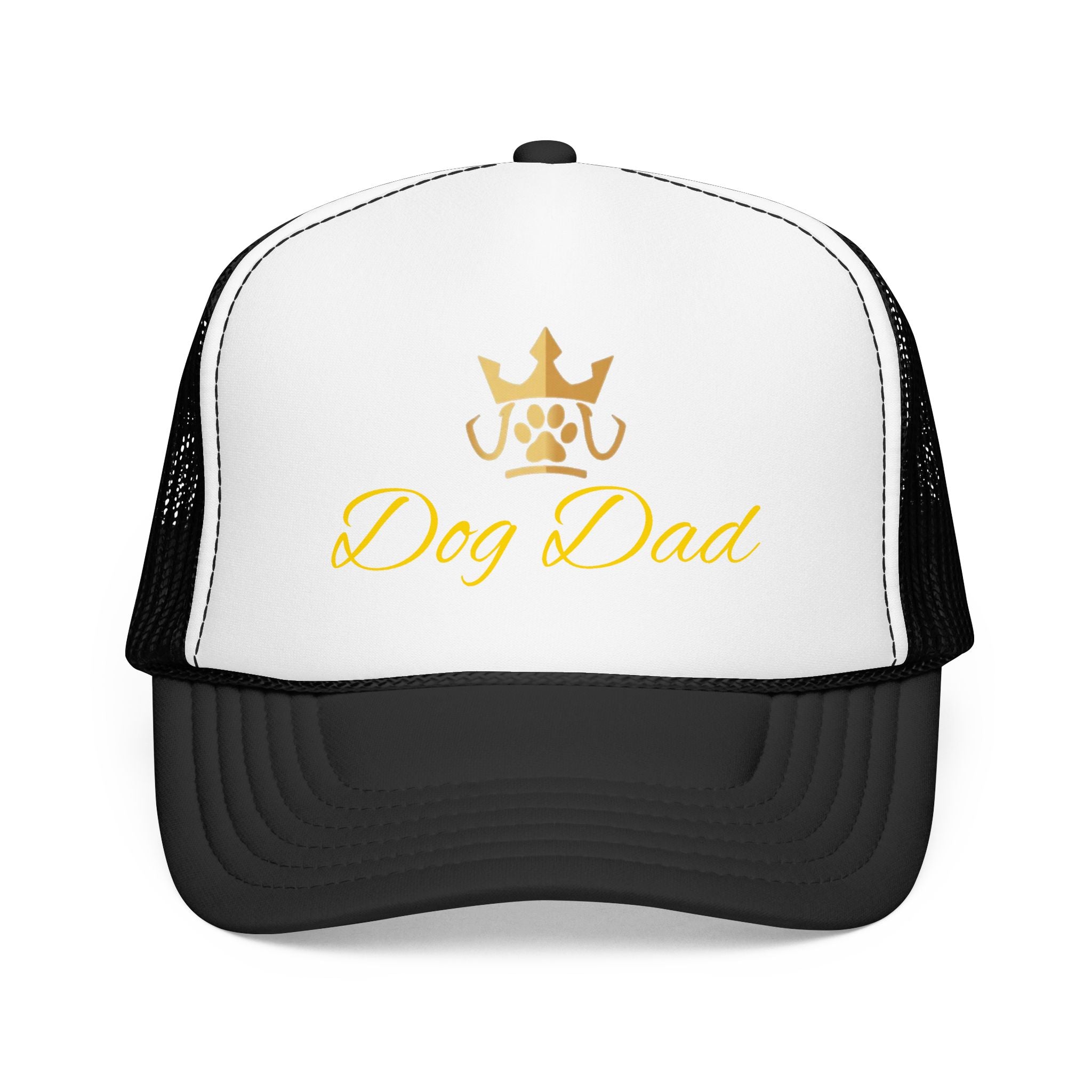 PetVIP Dog Dad Trucker Hat | Gold Crown Paw Design