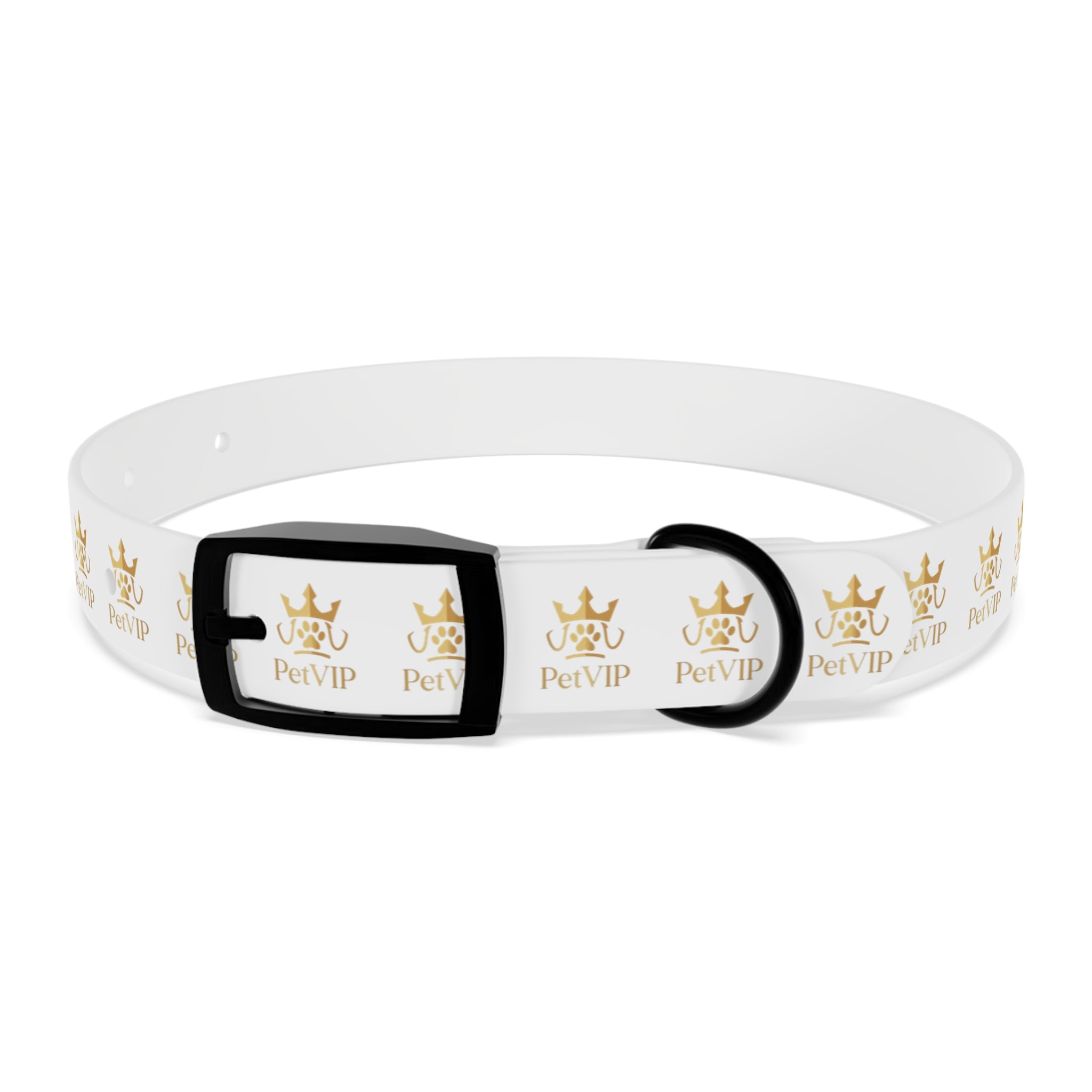 PetVIP Gold Crown Dog Collar | Luxury Monogram Pet Collar