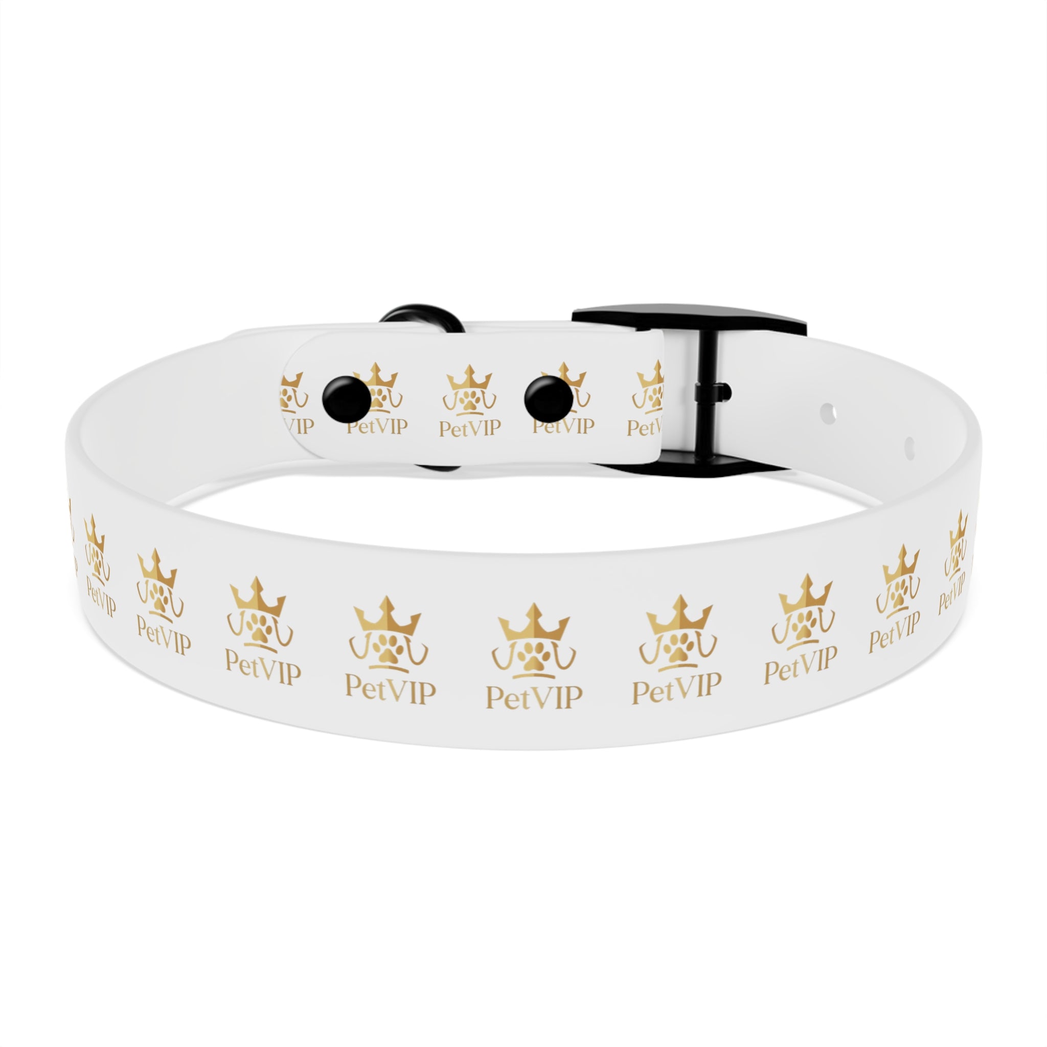 PetVIP Gold Crown Dog Collar | Luxury Monogram Pet Collar